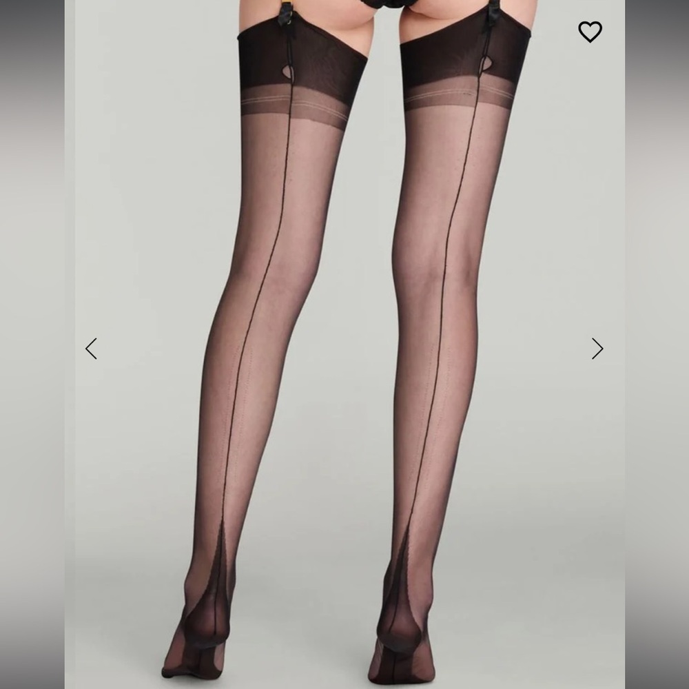 NWB Agent Provocateur Lazulie back seam stockings size 3 Black
